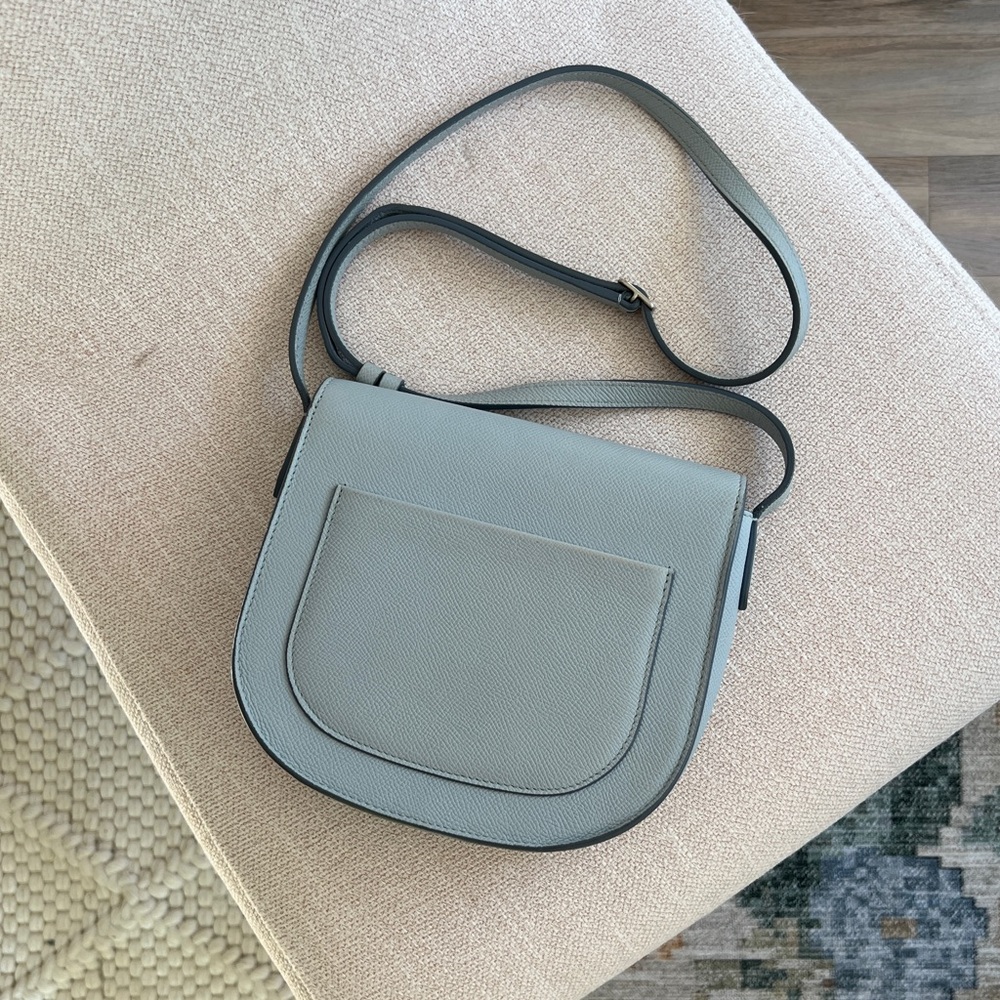 Rare Vintage CELINE Baby Blue Calfskin Trotteur Bag / CELINE Trotteur Bag - Picture 5 of 10
